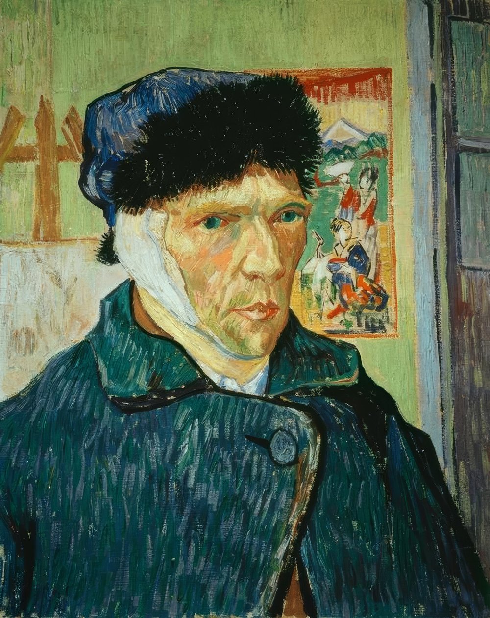 包帯の耳を持つ自画像 作： ヴィンセント・ヴァン・ゴッホ