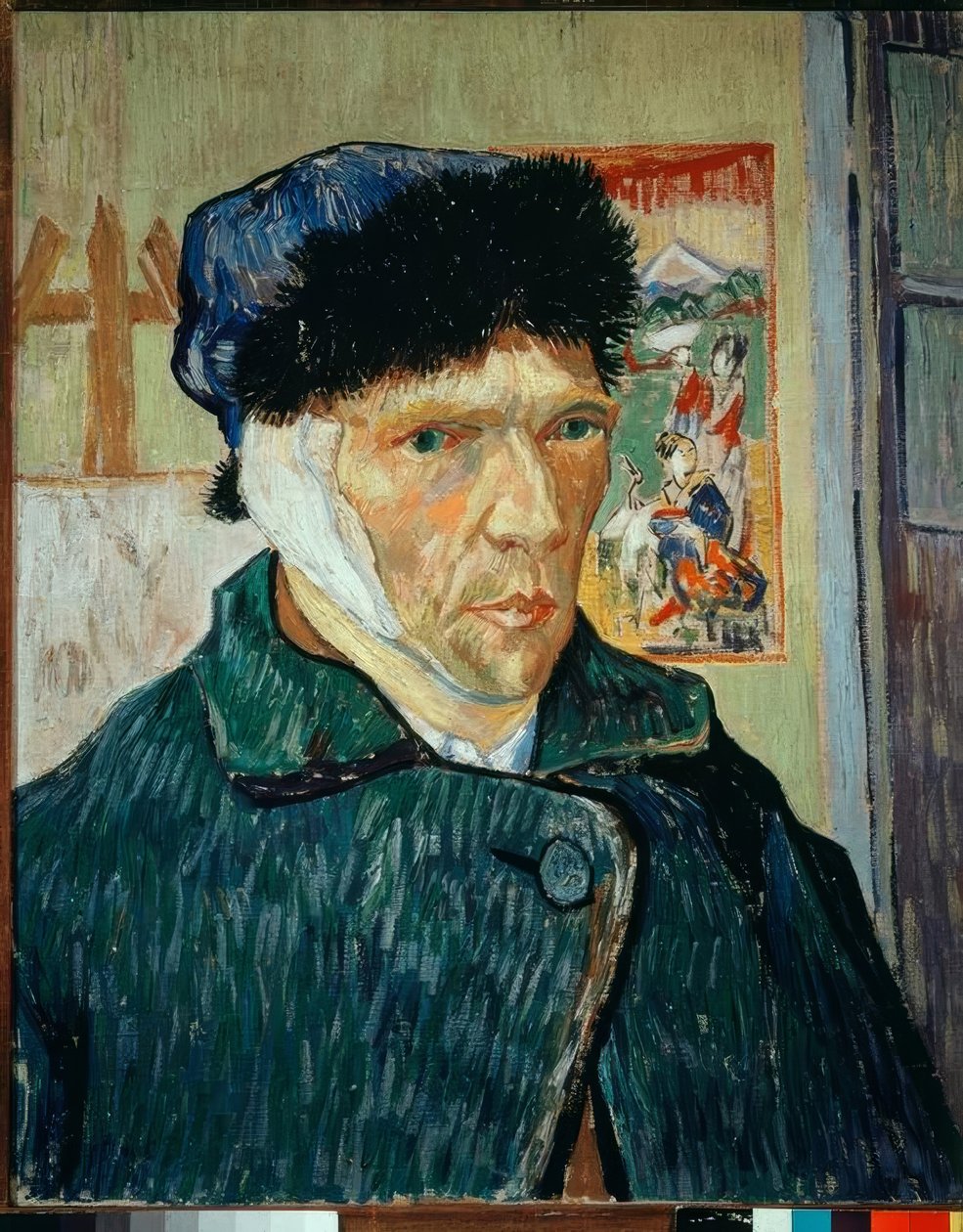 包帯の耳を持つ自画像 作： ヴィンセント・ヴァン・ゴッホ