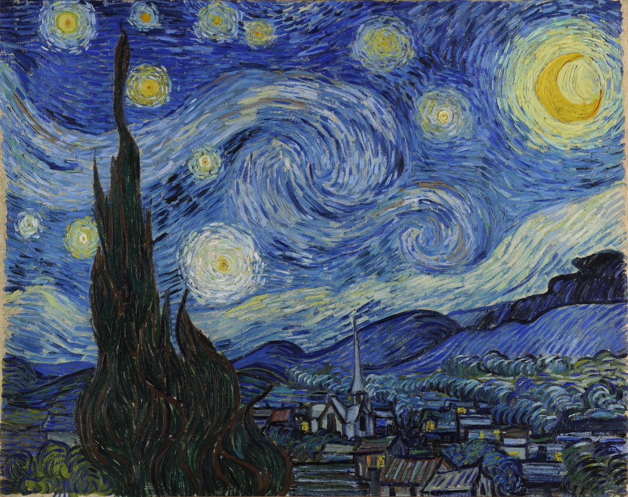 星が輝く夜 作： ヴィンセント・ヴァン・ゴッホ
