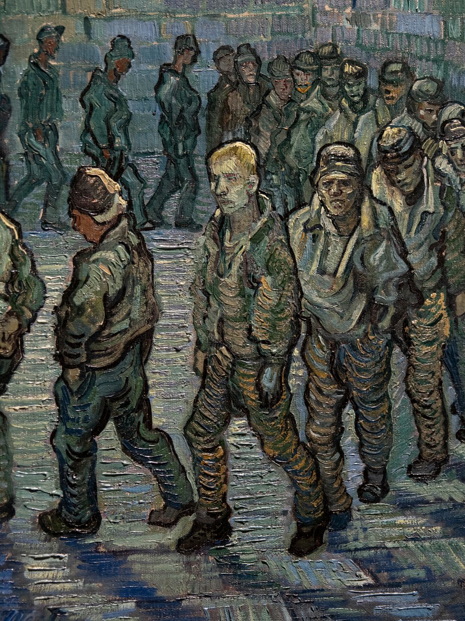 刑務所の中庭（詳細） 作： ヴィンセント・ヴァン・ゴッホ