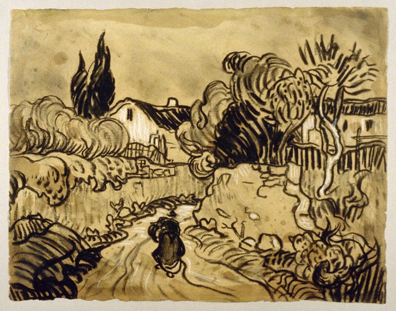 オーヴェルス風景（1890） 作： ヴィンセント・ヴァン・ゴッホ