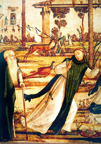 ライオンを飼いならす聖ジェロームの詳細、1501-09年頃 作： ヴィットーレカルパッチョ