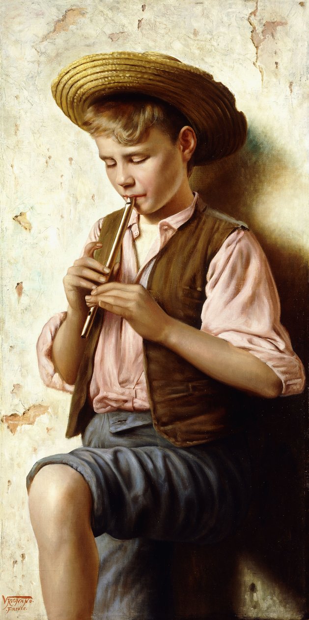 フルートを持つ少年 作： ヴィットリオ・リニャーノ