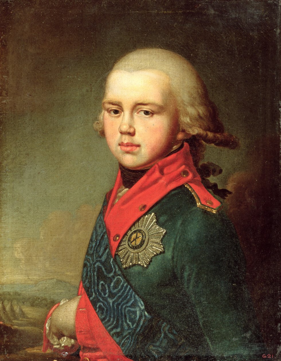 大公コンスタンティン・パブロビッチ（1779-1831）1795の肖像 作： ウラジミール・ルキッチ・ボロヴィコフスキー