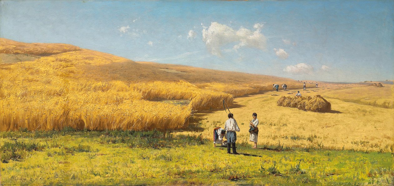 ウクライナでの収穫、1880年 作： ウラジミール・オルロフスキー