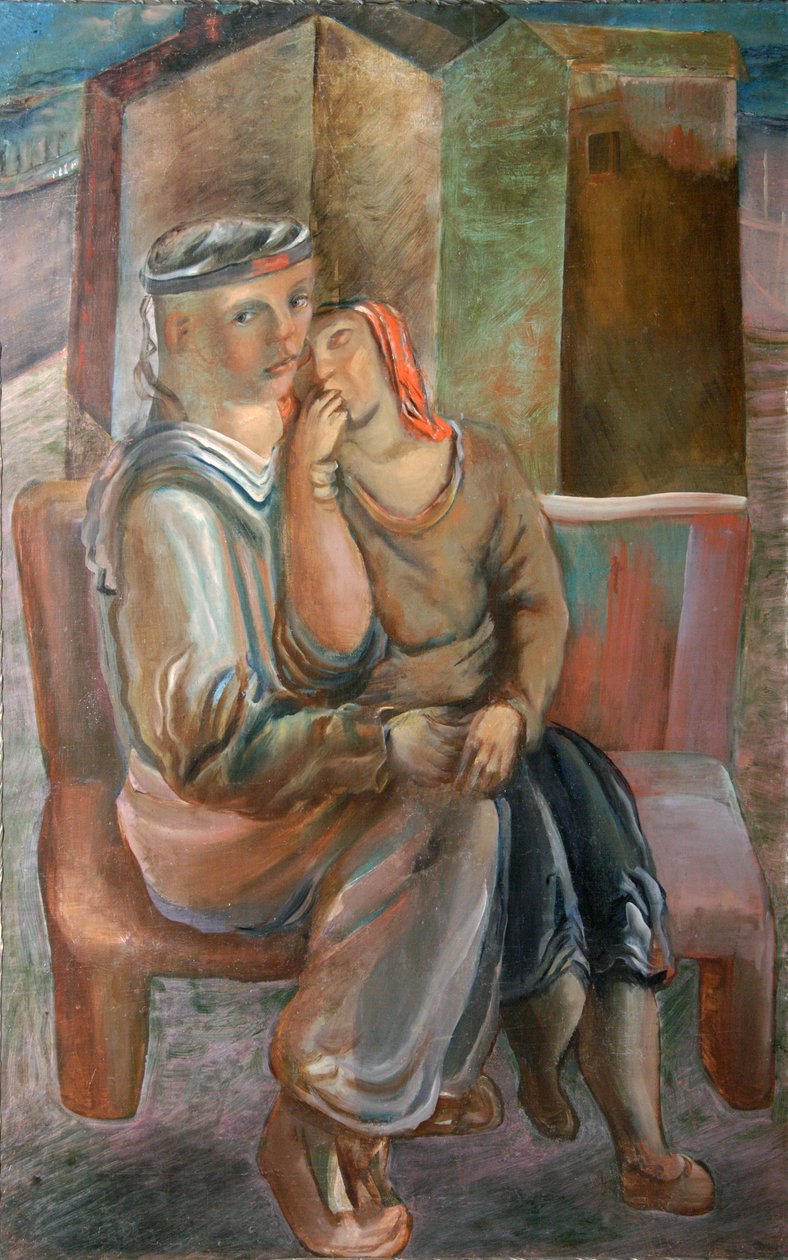 1920年代のセーラーと女の子。 作： Vyacheslav Vladimirovich Pakulin