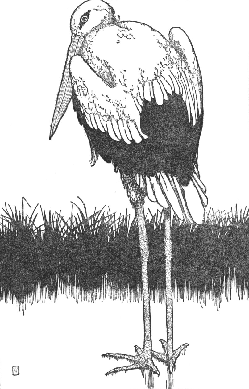 コウノトリの父、c1930 作： ウィリアムヒースロビンソン
