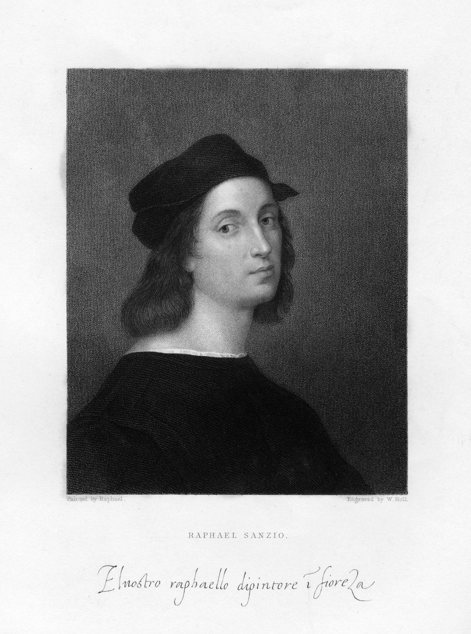 ラファエル、フィレンツェの画家、1834年。 作： W.ホール