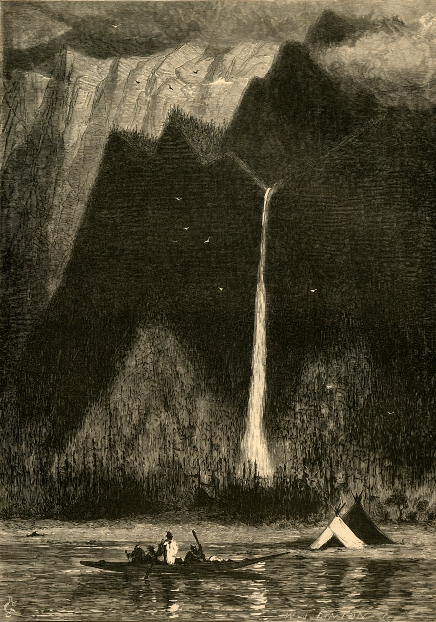 Multanomah Falls」、1872年。 作： WJリントン