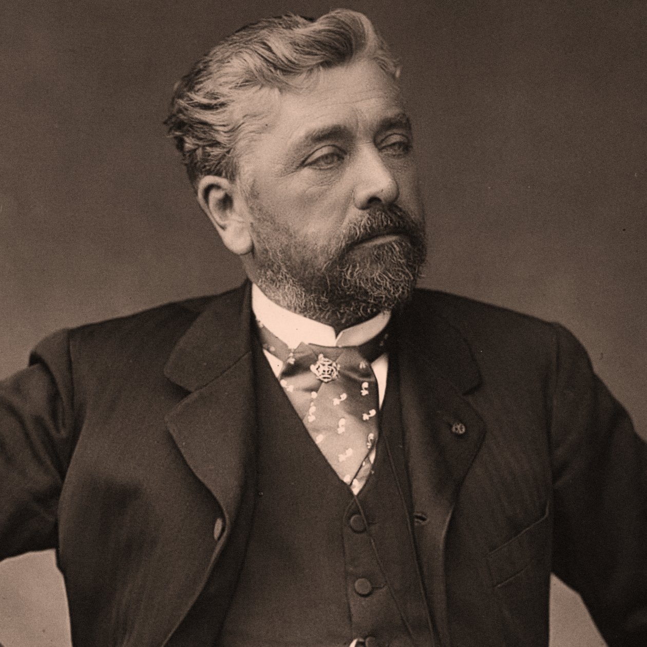 ギュスターヴ・エッフェルの肖像。 1889年（写真） 作： ヴァレリー