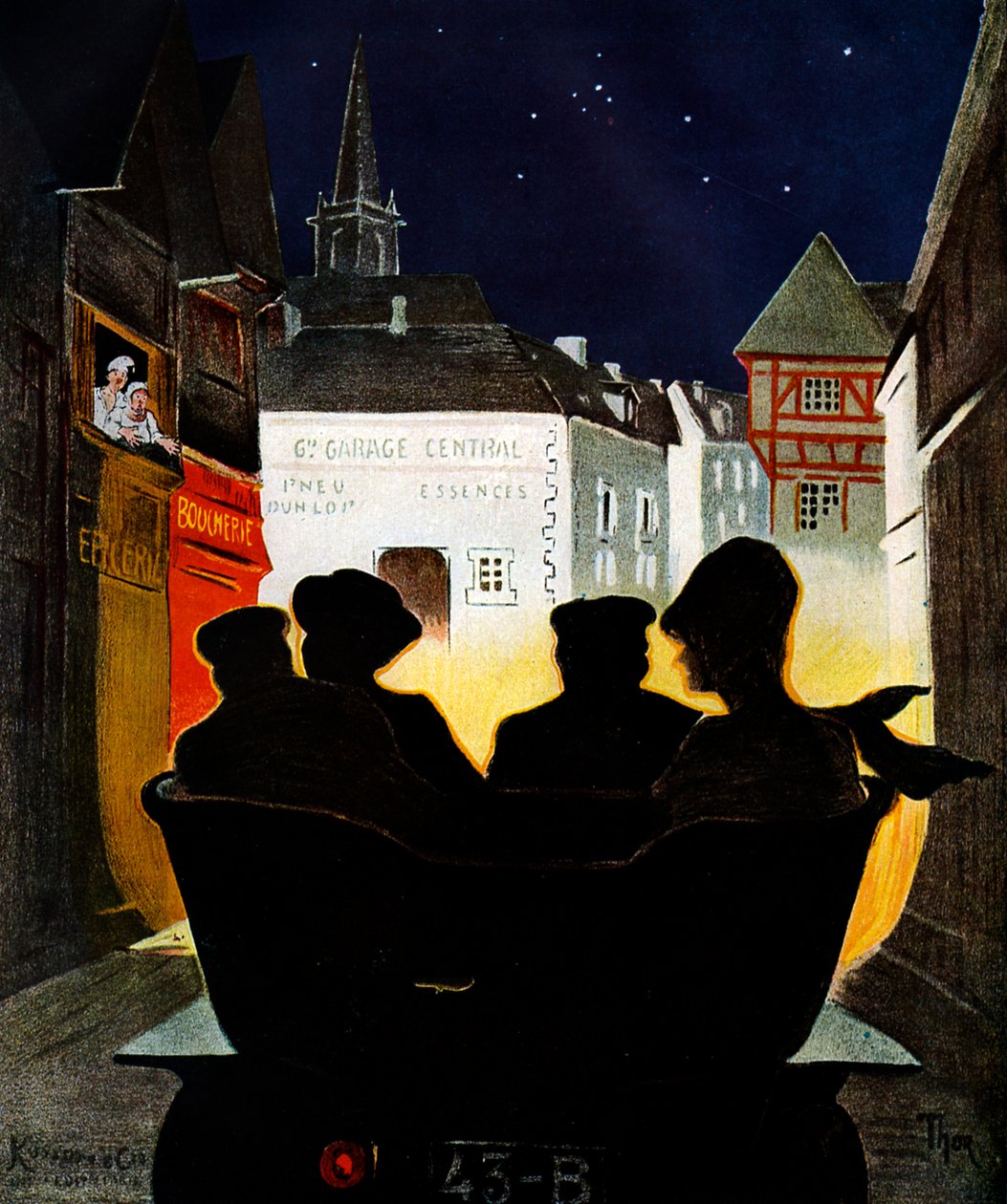夜の自動車、1902 作： ウォルター・トール