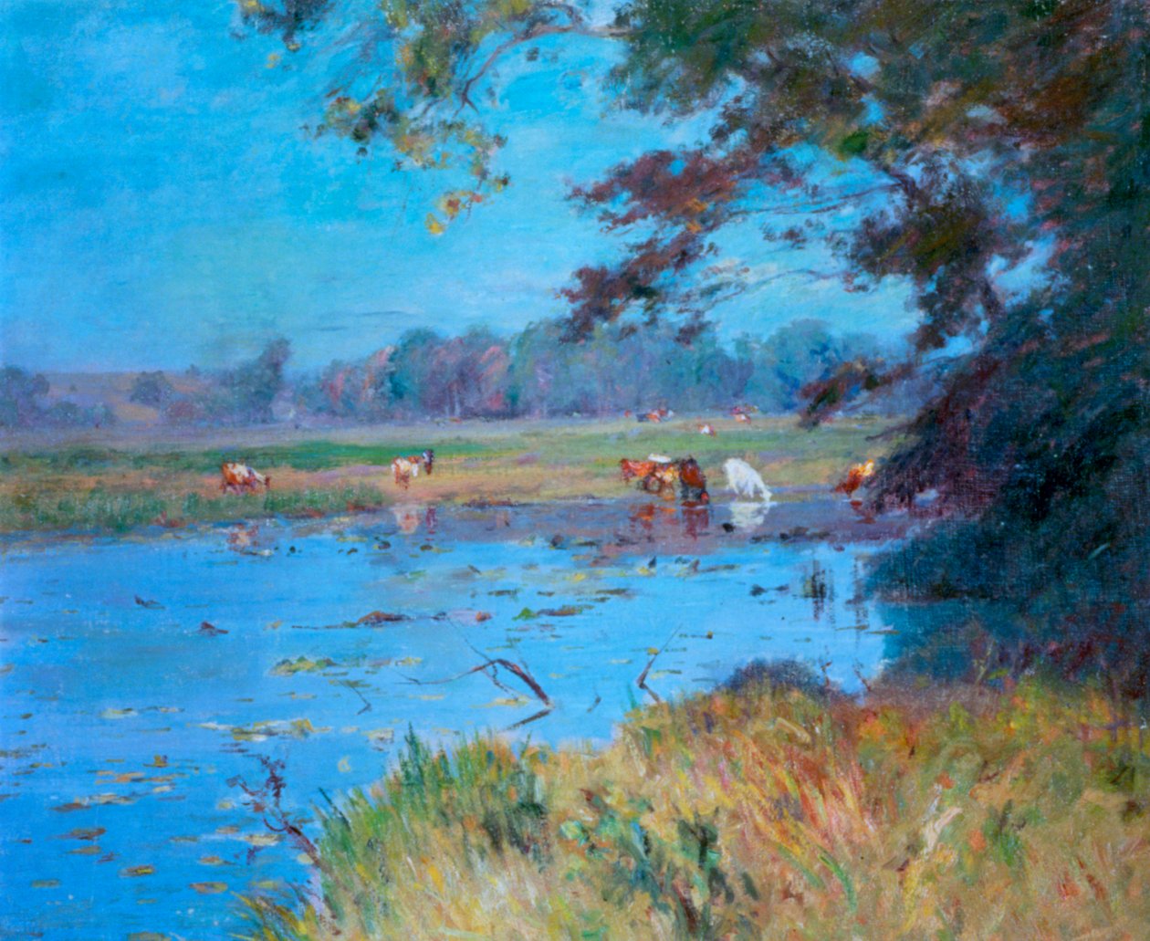 The Watering Pond」1868-1917年頃 作： ウォルタークラーク