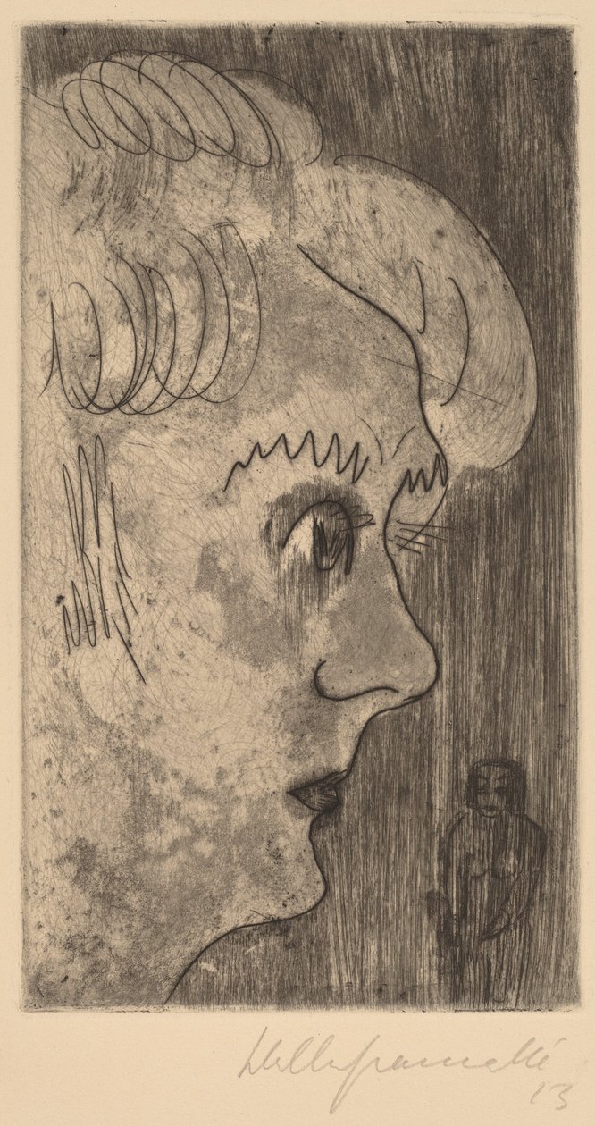 Head in Profile』1923年。 作： ウォルター・グラマット