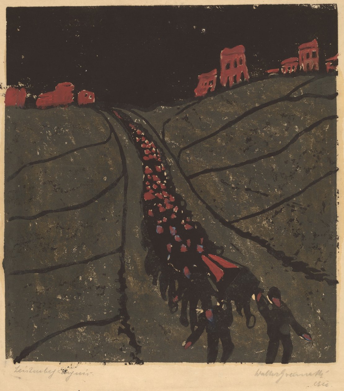 埋葬葬」、1916年。 作： ウォルター・グラマット
