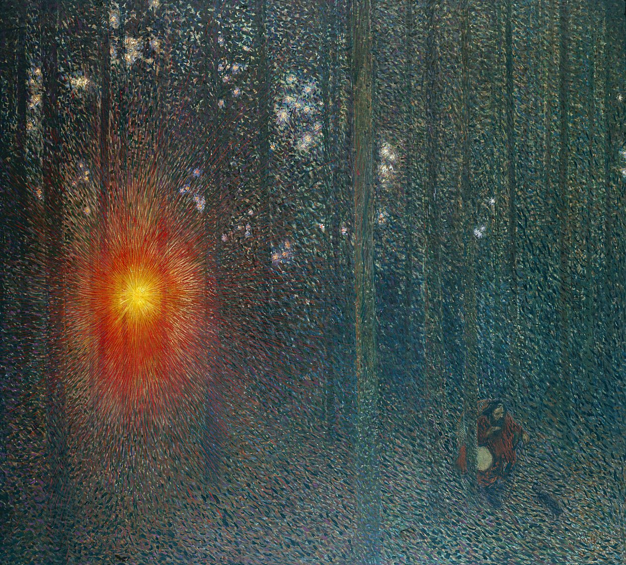 夕方、1900年頃（キャンバスに油彩） 作： ウォルターシグムンドハンペル