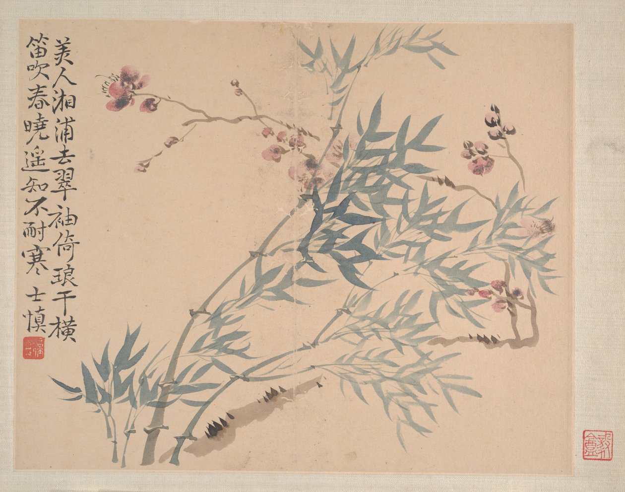 風景と花、1745 年。 作： 王志神