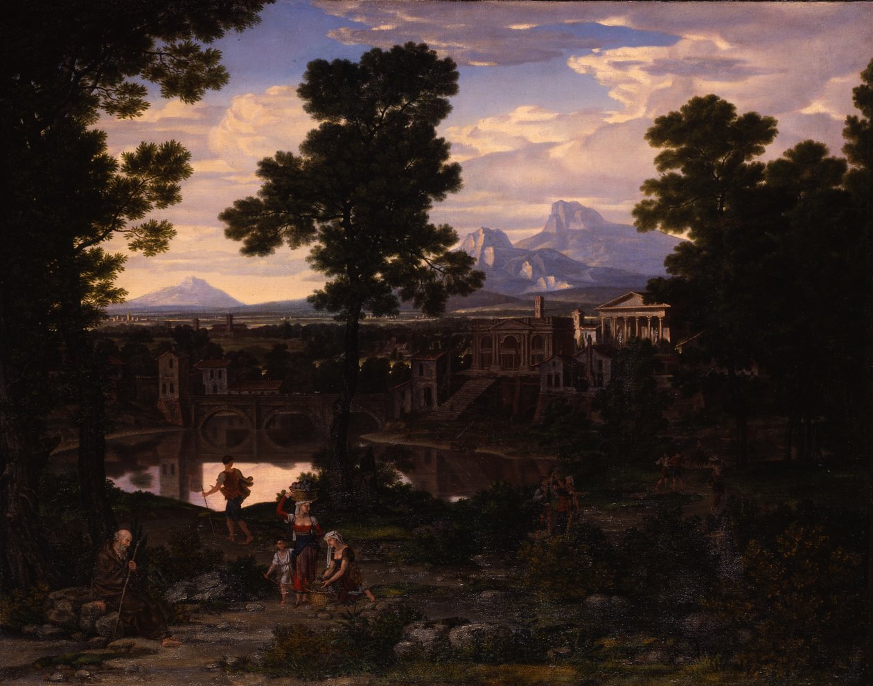 イタリアの風景、1805年頃 作： ワシントンオールストン