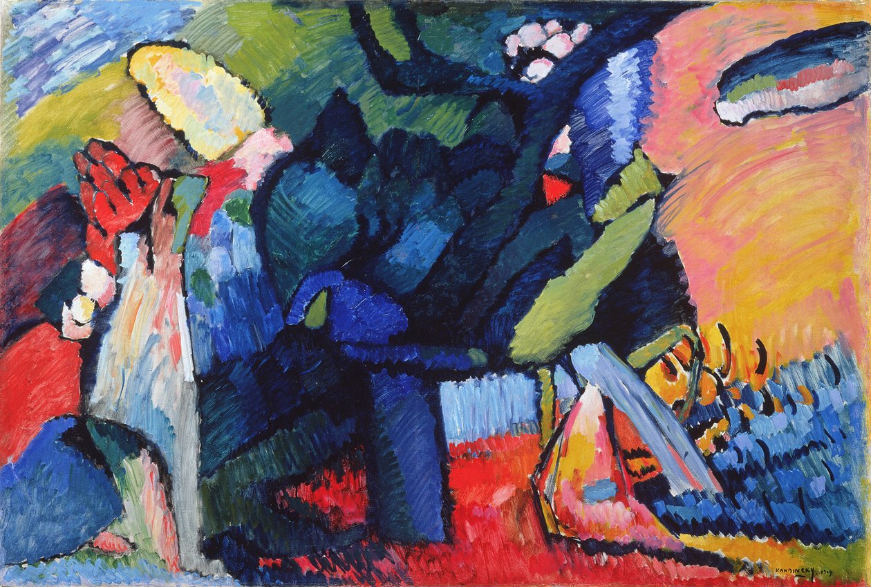 即興4、1909 作： ワシリー・カンディンスキー