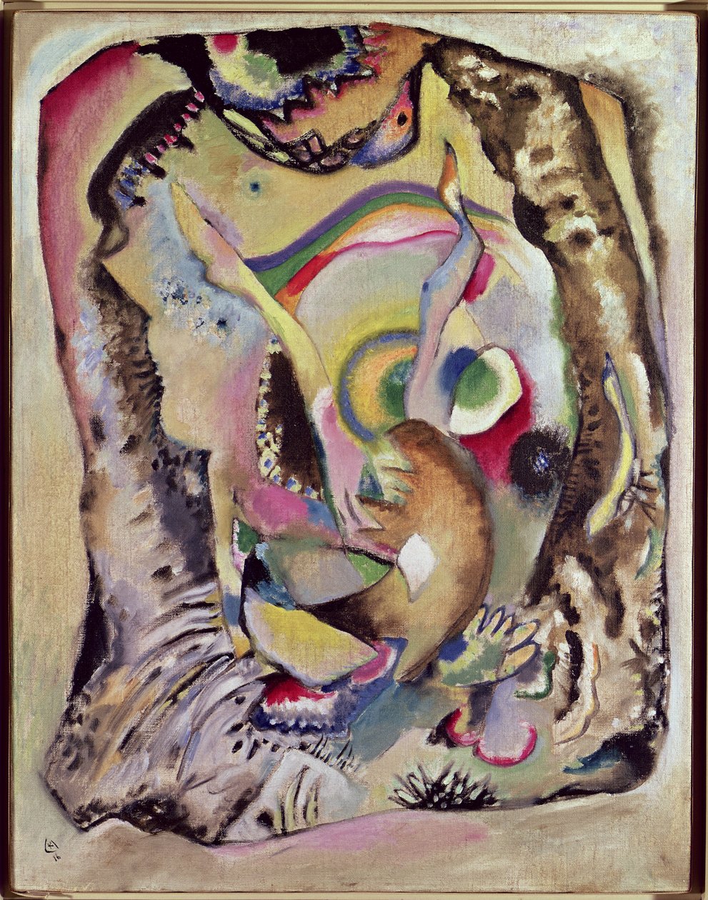 明るい地面に絵を描く、1916 作： ワシリー・カンディンスキー