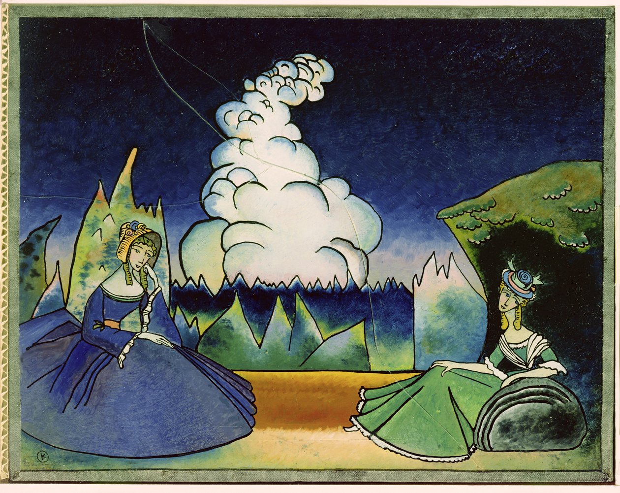 白い雲、1918 作： ワシリー・カンディンスキー