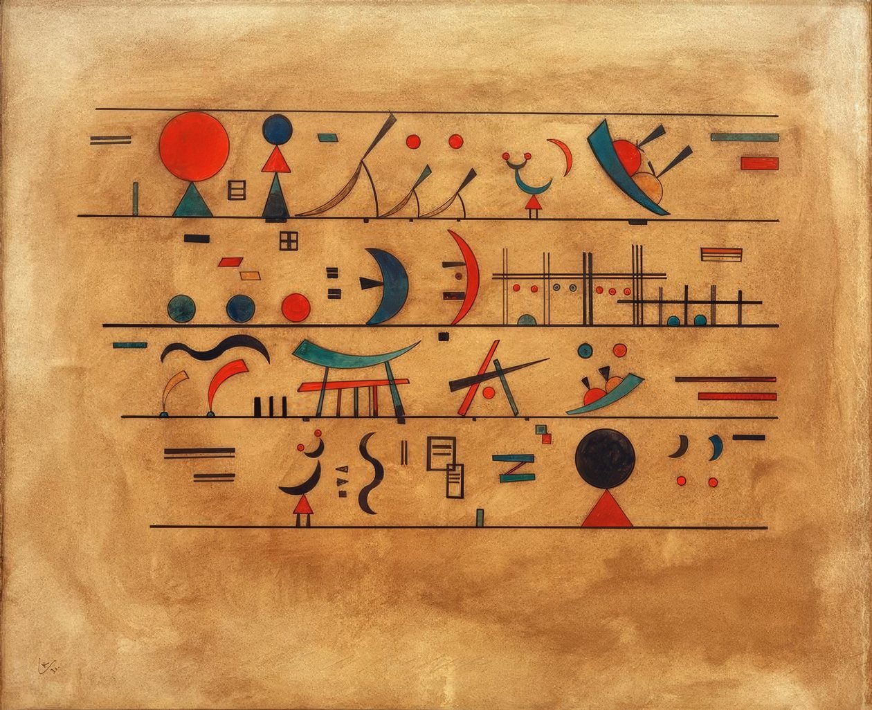 文字の行 作： ワシリー・カンディンスキー