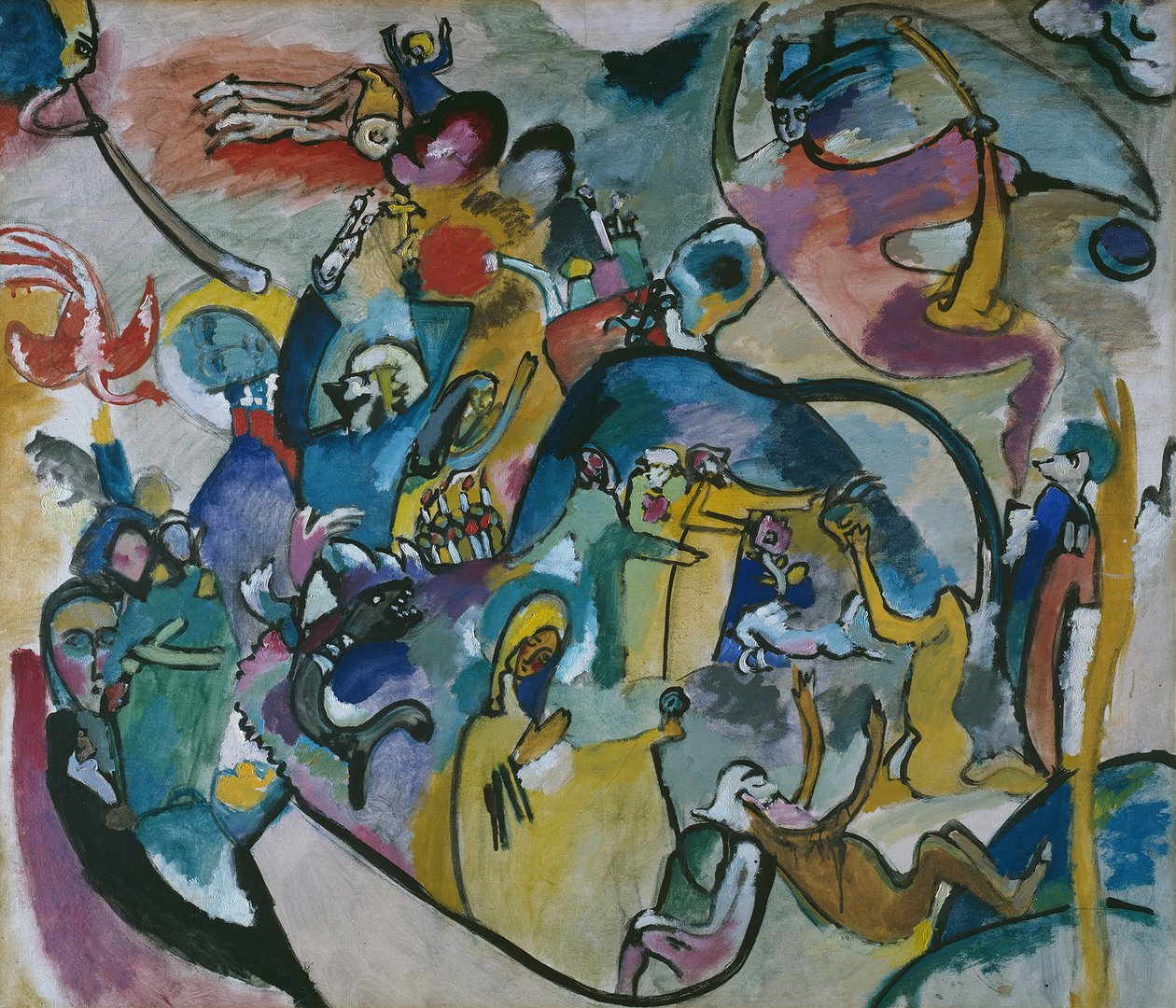 諸聖人の日 II、1911 年。 作： ワシリー・カンディンスキー