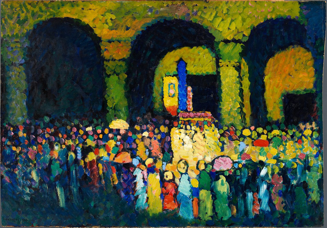 ミュンヘンのルートヴィヒス教会（1908年） 作： ワシリー・カンディンスキー