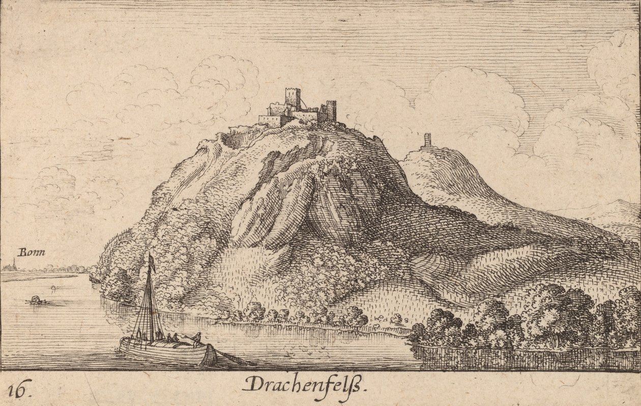 ドラッヘンフェルス、1635年。 作： ヴァーツラフ・ホラー