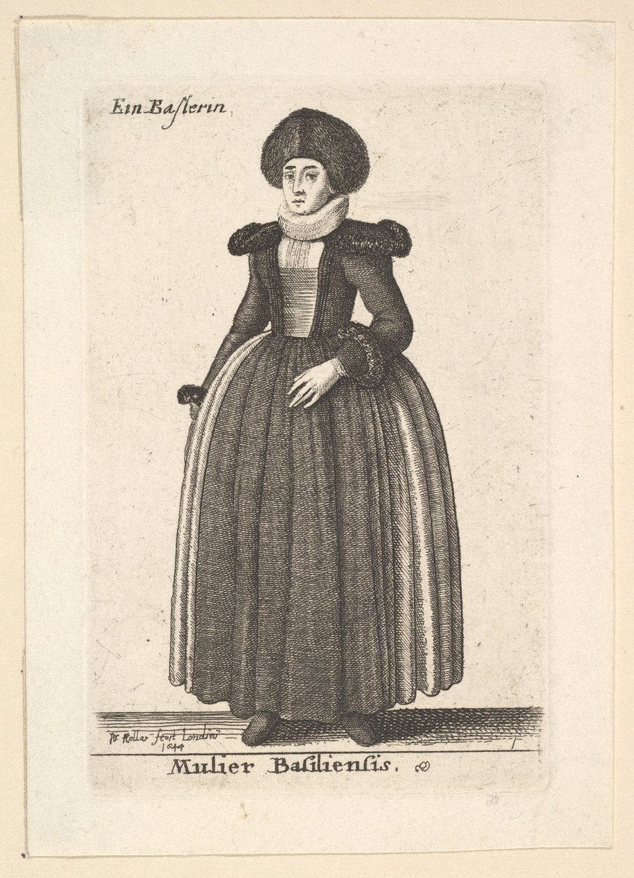 バーゼルの女、バーゼル、1644年。 作： ヴァーツラフ・ホラー