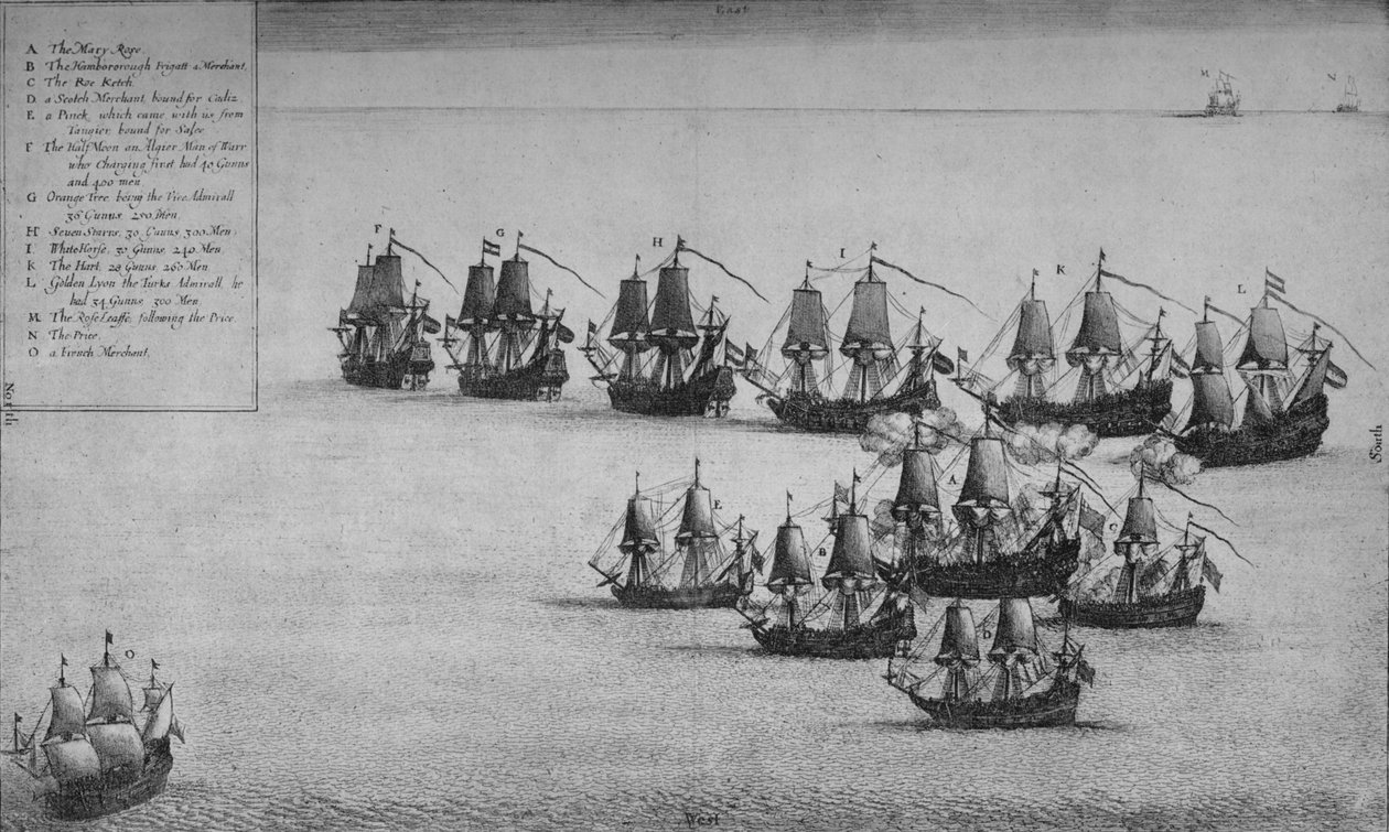 メアリーローズの戦い、1669年 作： ヴァーツラフ・ホラー