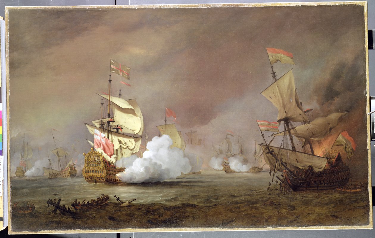 英蘭戦争の海戦、1700年頃 作： ウィレム・ヴァン・デ・ヴェルデ・ザ・ヤンガー