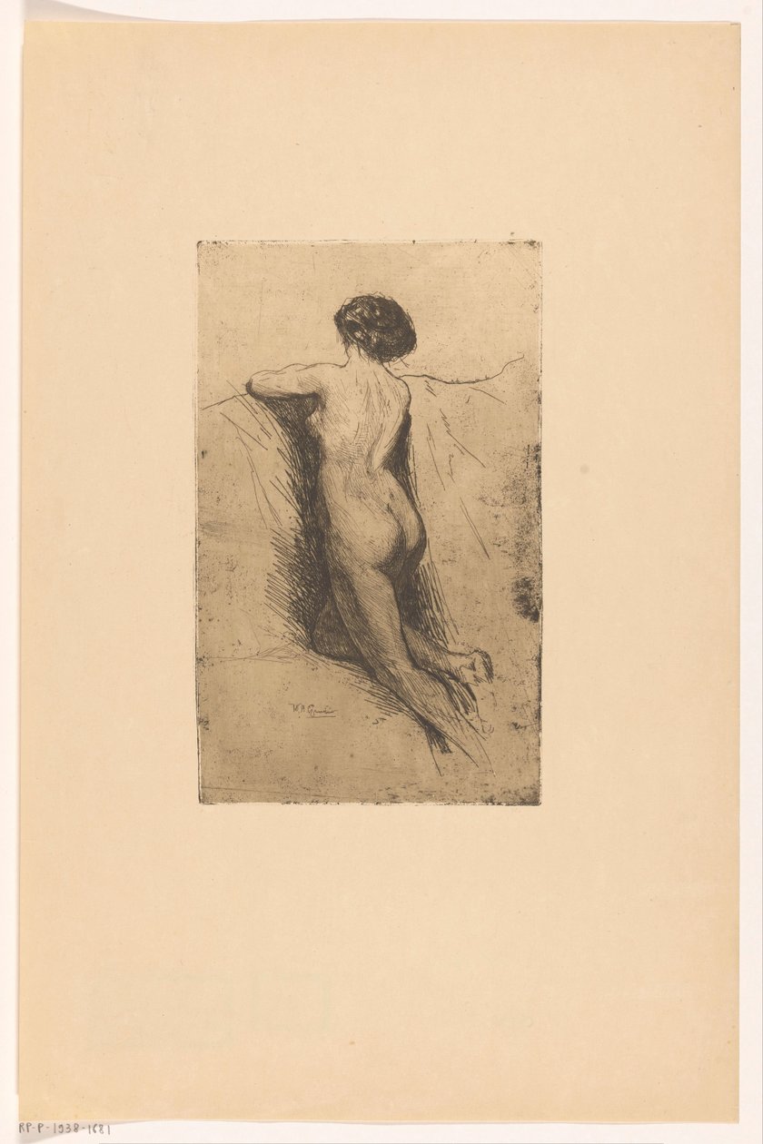 裸の女性の背中 作： Willem Adrianus Grondhout