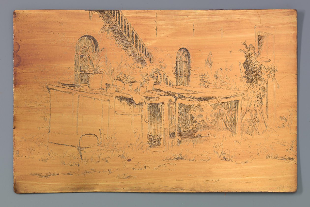 フォールブルク近くの古い鶏小屋 作： Willem Adrianus Grondhout