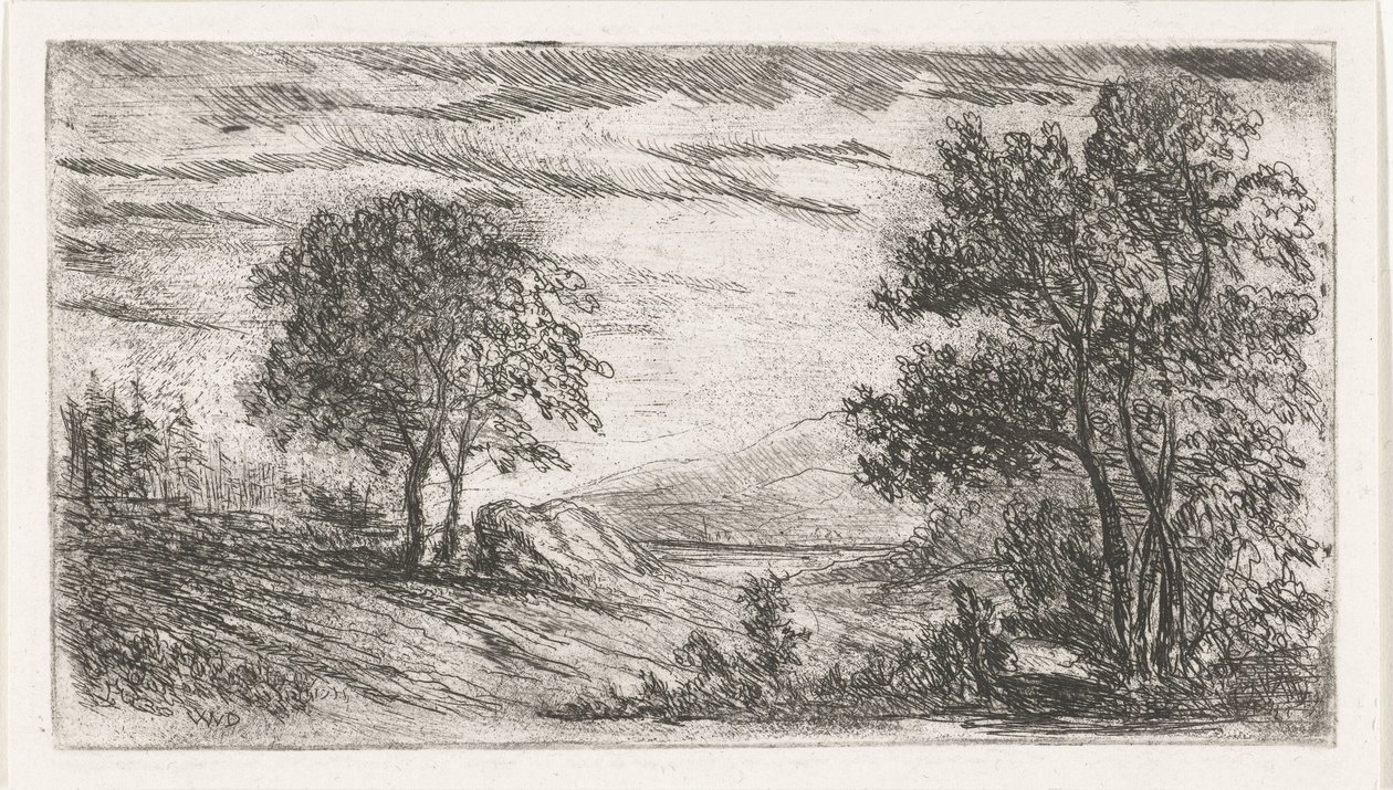丘の風景 作： Willem Matthias Jan van Dielen