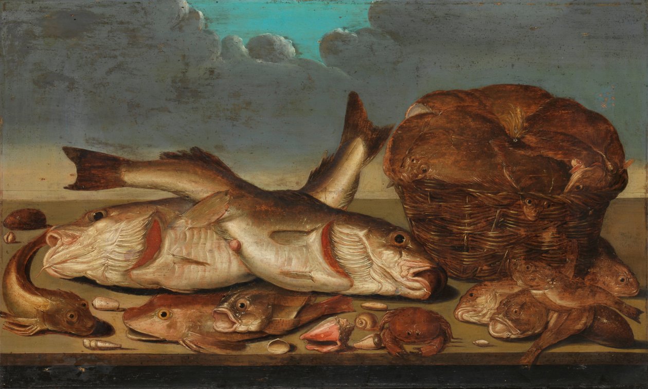 魚のある静物 作： ウィリアムオルメア