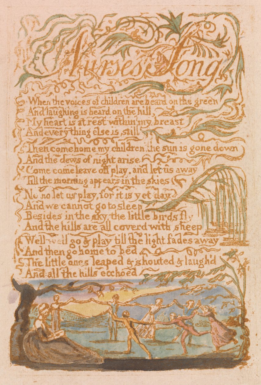 Songs of Innocence、プレート22、ナースソング（ベントレー38） 作： ウィリアム・ブレイク