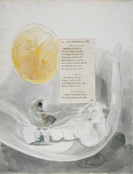 The Descent of Odin、The 82 of The Poems of Thomas Grey（wc with pen＆ink with paper） 作： ウィリアム・ブレイク