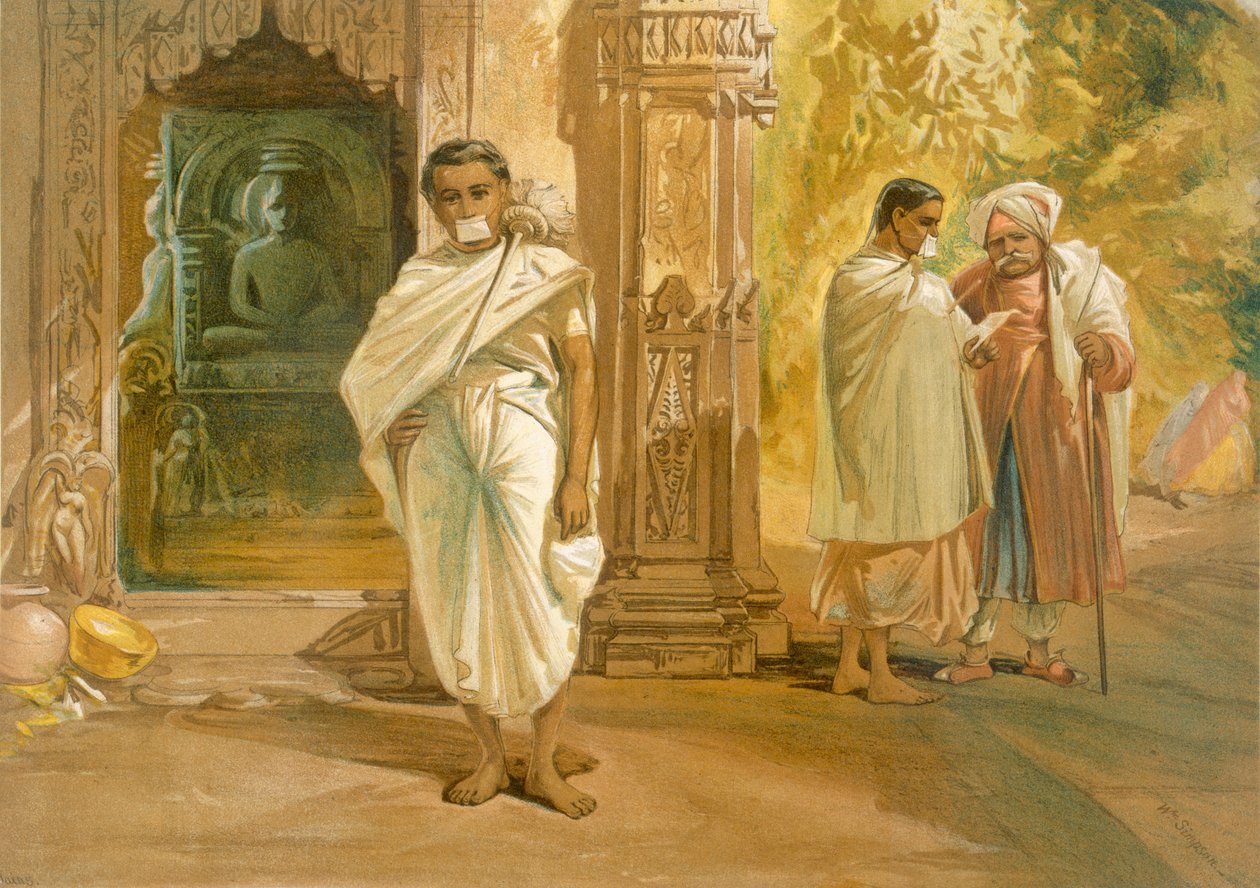 ジャイナ教の司祭、「インドの古代と現代」から、1867 作： ウィリアムクリミアシンプソン