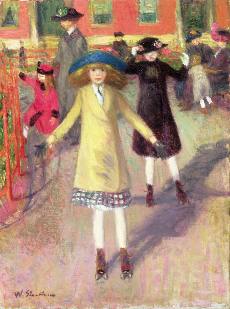 子供のローラースケート、1918-21年頃 作： ウィリアム・ジェームス・グラケンズ