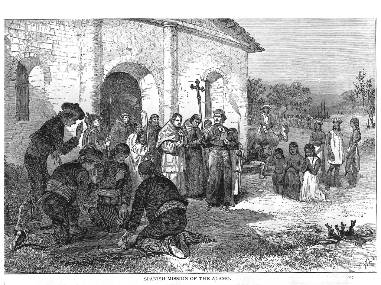 アラモのスペイン代表団、「開拓者の生活の悲劇のロマンス」、アウグストゥスL.メイソン作、1883年 作： ウィリアム・ラドロー・シェパード