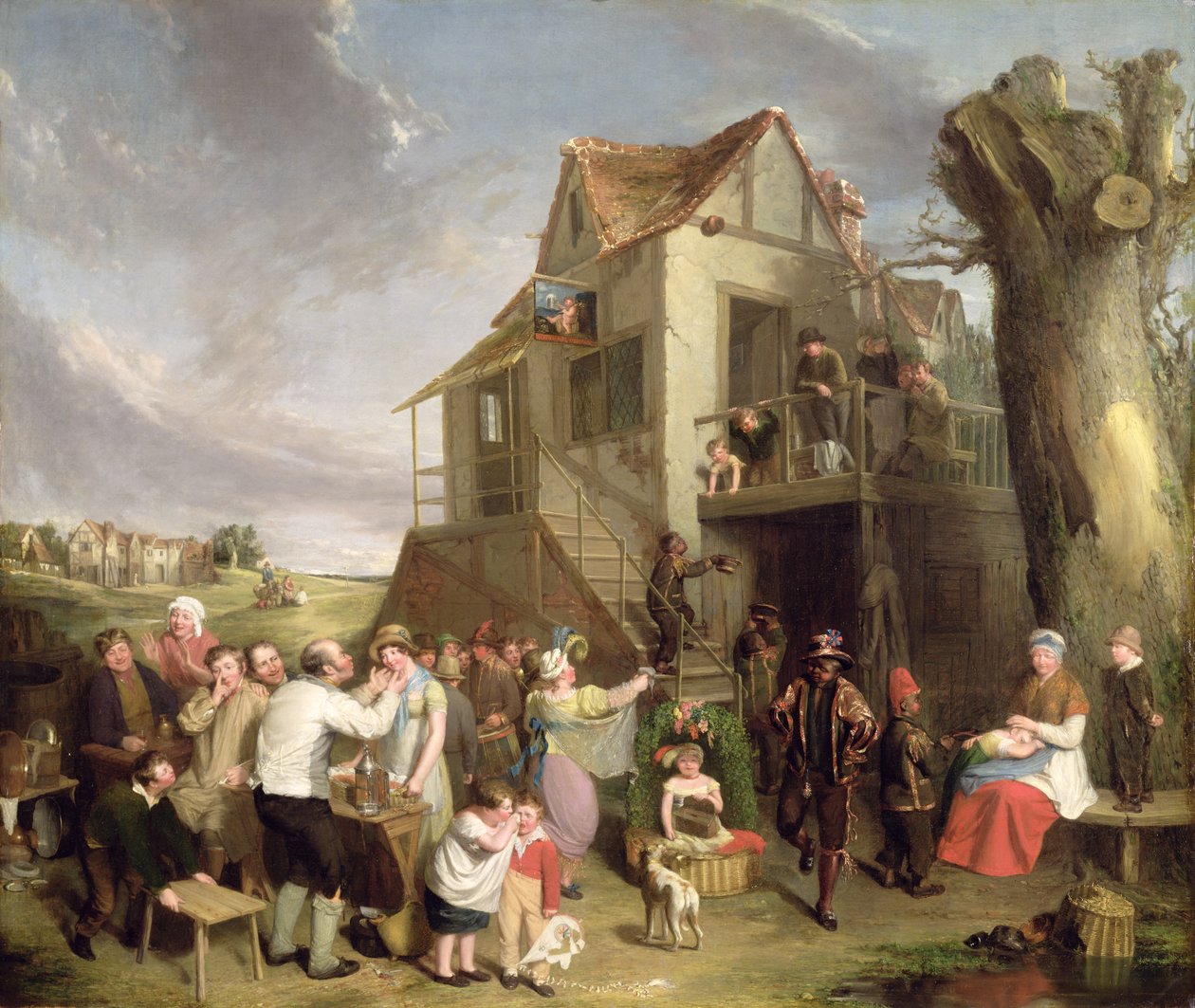 メーデー、c.1811-12（キャンバスに油彩） 作： ウィリアム・コリンズ