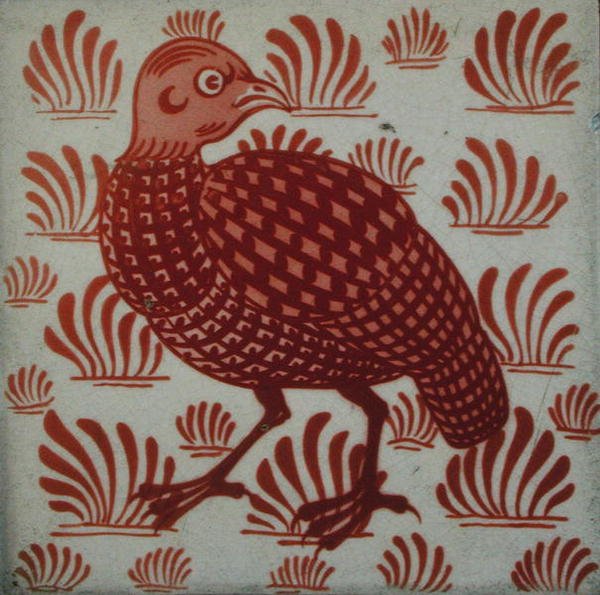 Til with partridge design（セラミック） 作： ウィリアム・ド・モーガン