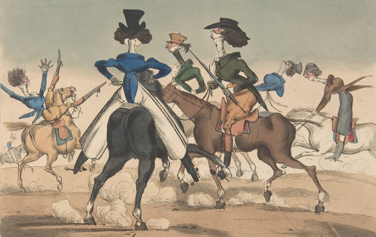 Dandies in Rotten Row, January 21, 1819. 作： ウィリアム・ヒース