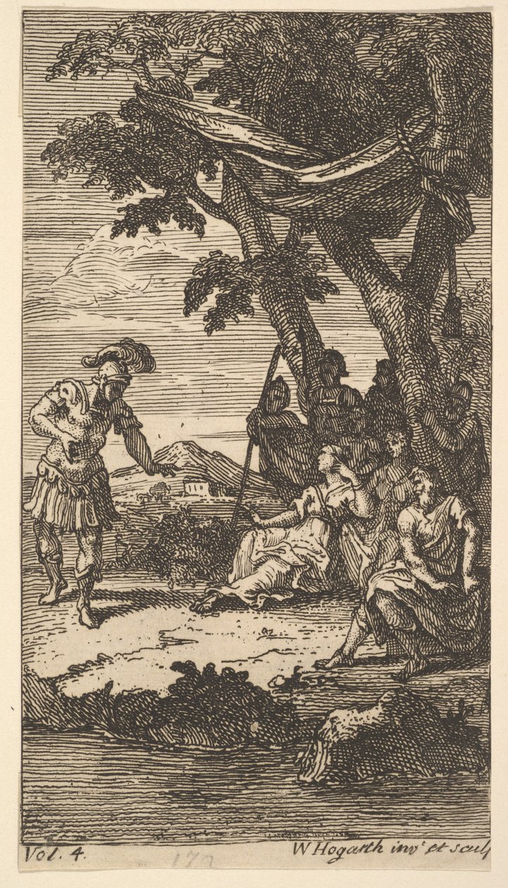カサンドラ、Frontispiece、Vol。 4、1725。 作： ウィリアム・ホガース