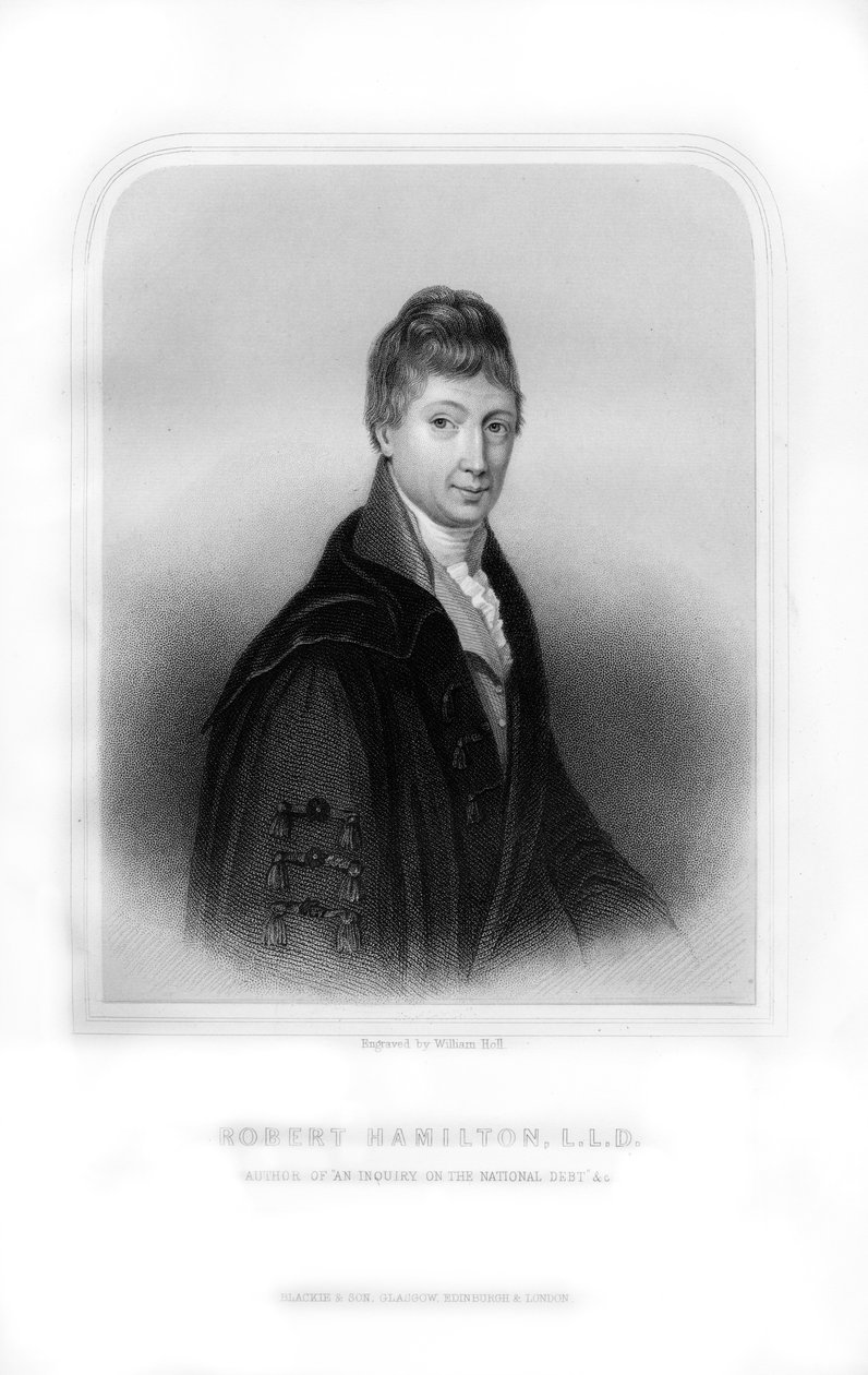 スコットランドの経済学者で数学者のロバートハミルトン、1870年。 作： ウィリアム・ホール