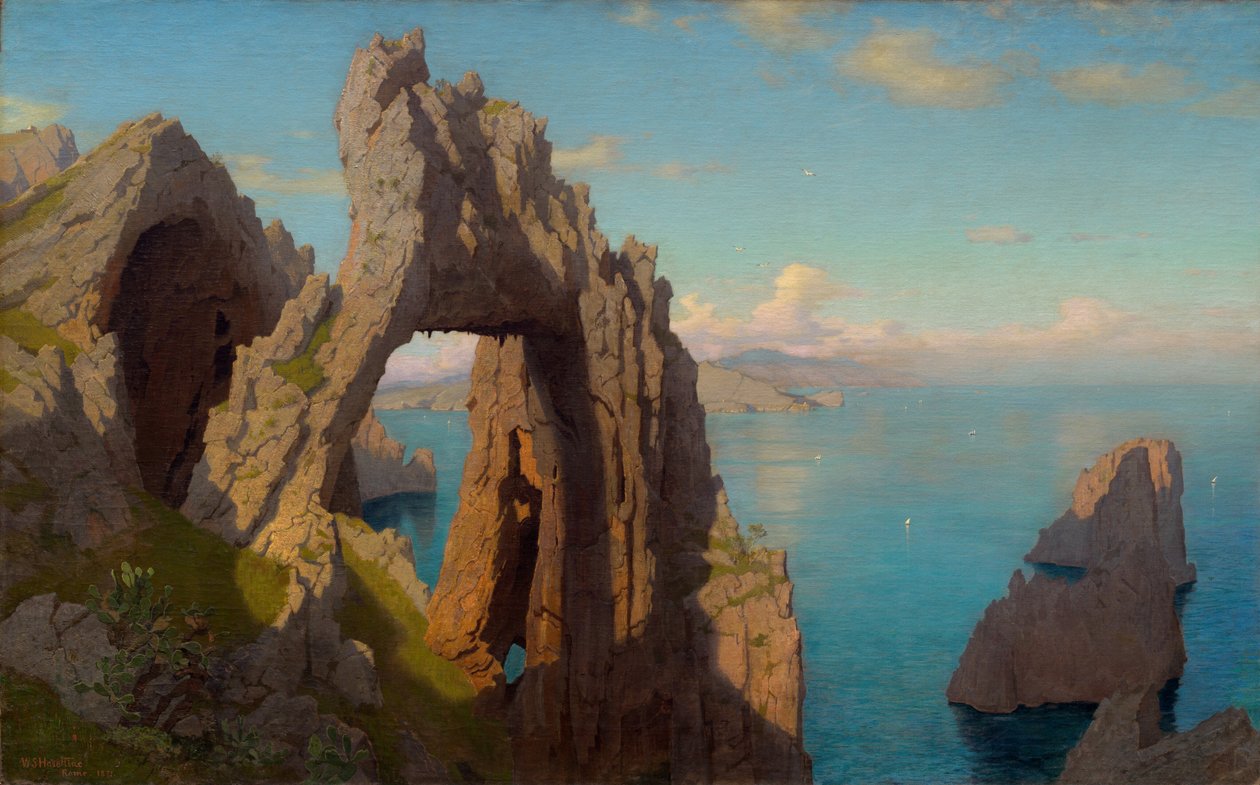カプリ島のナチュラルアーチ、1871年 作： ウィリアム・スタンリー・ハセルティン