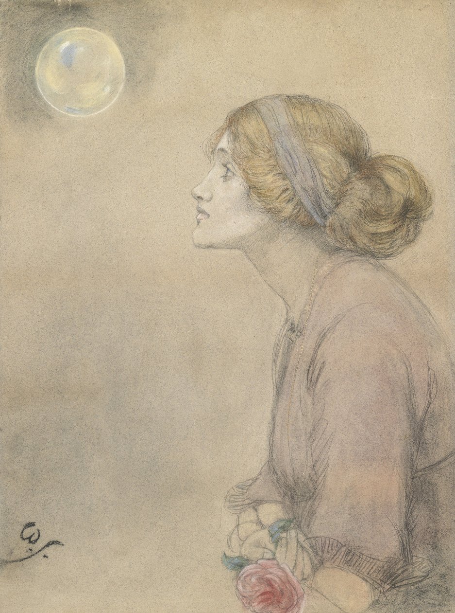 Gertrude Sandys（紙にパステル） 作： ウィニフレッドサンディ