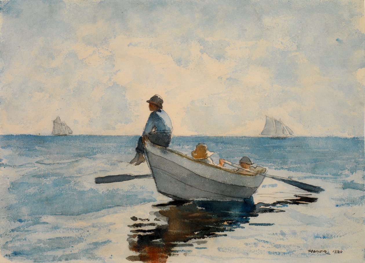 Boys in a Dory, 1880. 作： ウィンスロー・ホーマー