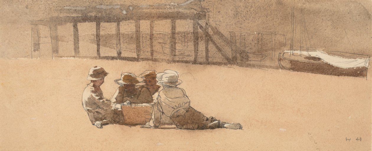 浜辺の四人の少年」1873年 作： ウィンスロー・ホーマー