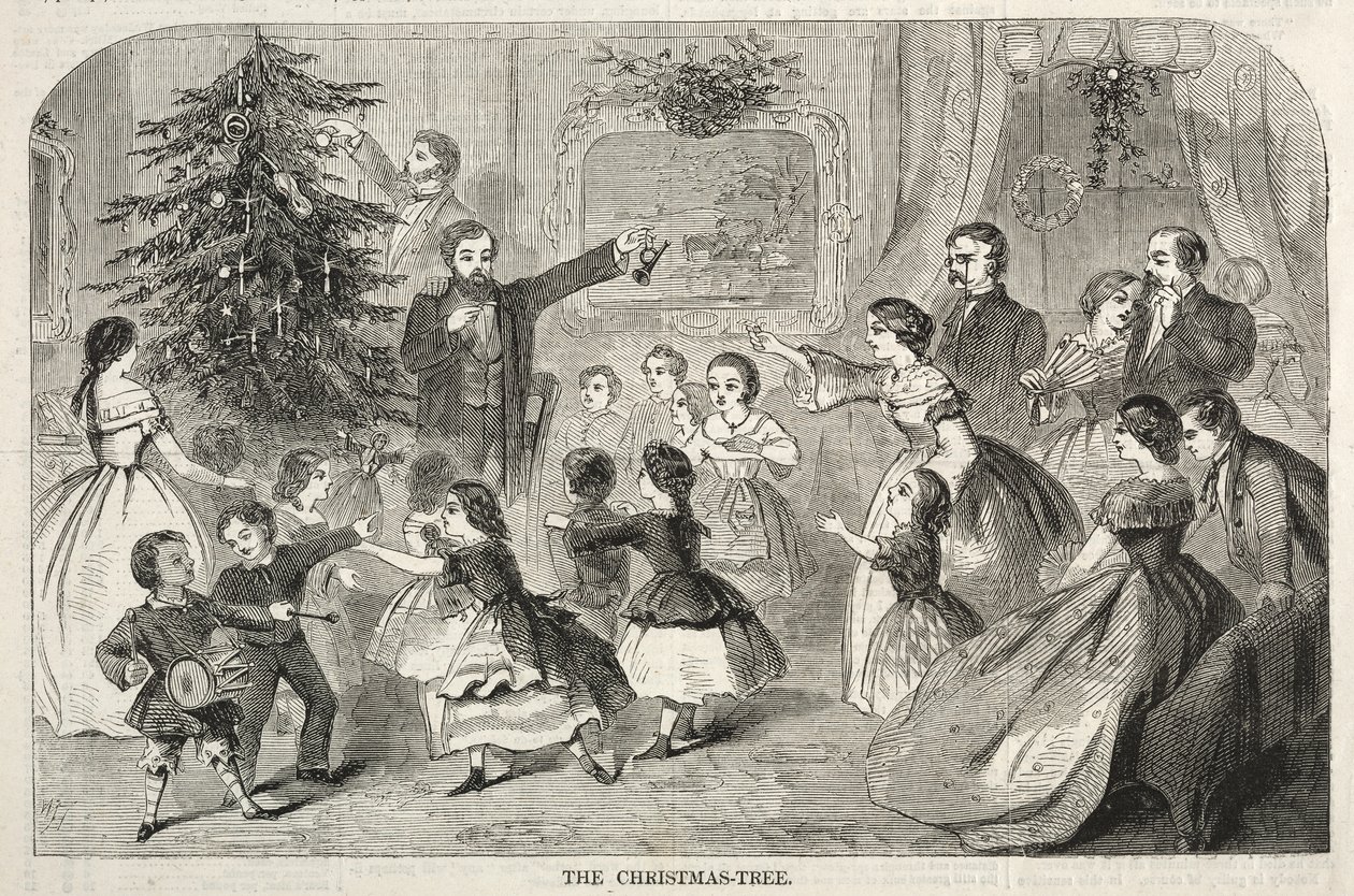 1858年のクリスマスツリー。 作： ウィンスロー・ホーマー